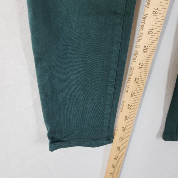 Madewell 9" Mid Rise Skinny Jeans Women's Size 25 Stretch Pants Green - Picture 6 of 13